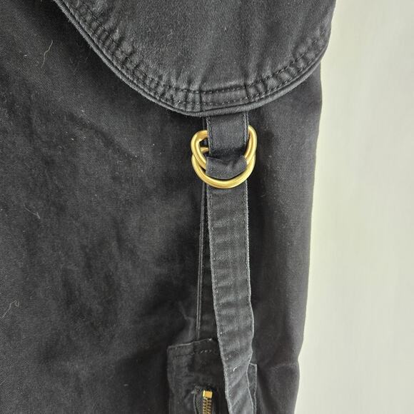 Vintage Versatta Cargo Bondage Pants Size 32 Black Gothic Y2K Nepal Canvas - Picture 4 of 16